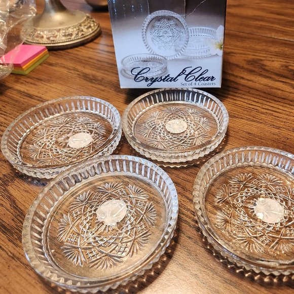 Vintage Crystal Coasters - Picture 1 of 1